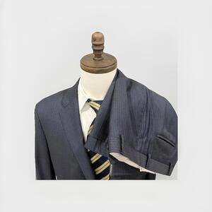 FLAWLESS SAMUELSOHN MENS SUIT 44L/36x31 LORO PIANA SUPER 130 MADE IN CANADA VGC!